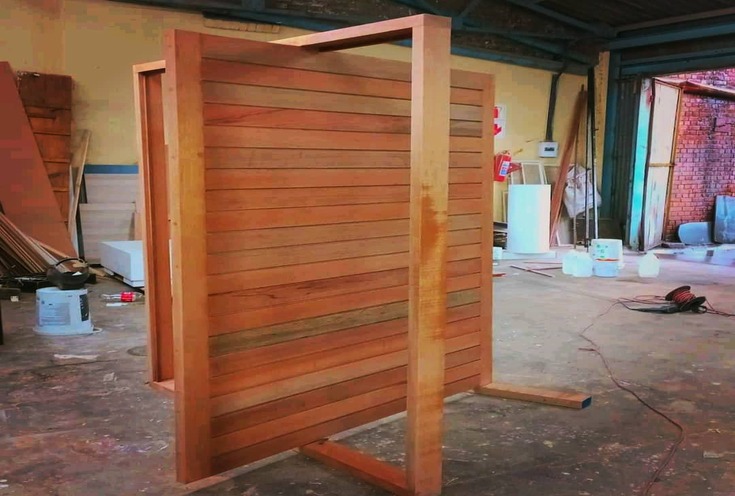 Portfolio 66Bespoke Horizontal Pivot Door in the making (1)